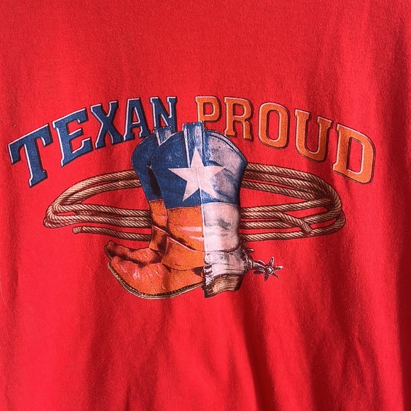 Vintage Texas Proud T-Shirt / Cowboy Boots / Medium - Picture 3 of 6